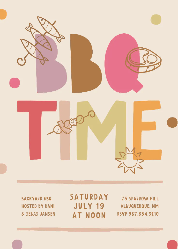 Boldest flavors - barbekü partisi davetiyesi